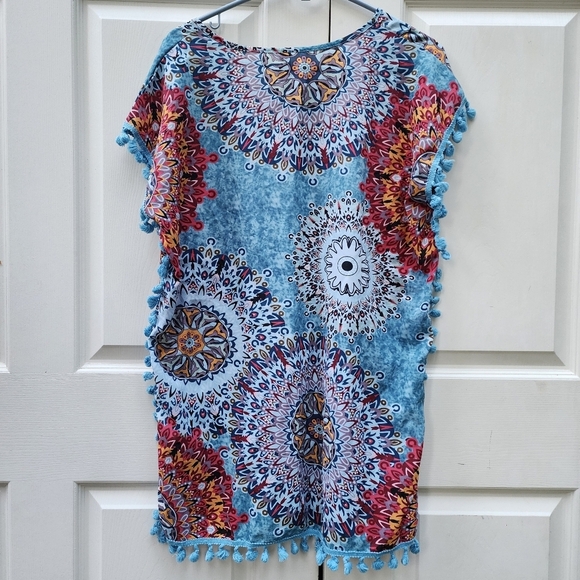 Yincro Swimsuit Cover Size A 100% polyester Multicolor Mandala print - Picture 7 of 9